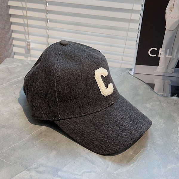 セリーヌ c キャップ ブランド イニシャル ベースボールキャップ コピー / コットン マリン Cew39340